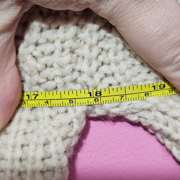 Vintage Kerrybrooke Sears Zephyr Wool Beige Cable Knit Cardigan Sweater Button - Picture 9 of 16